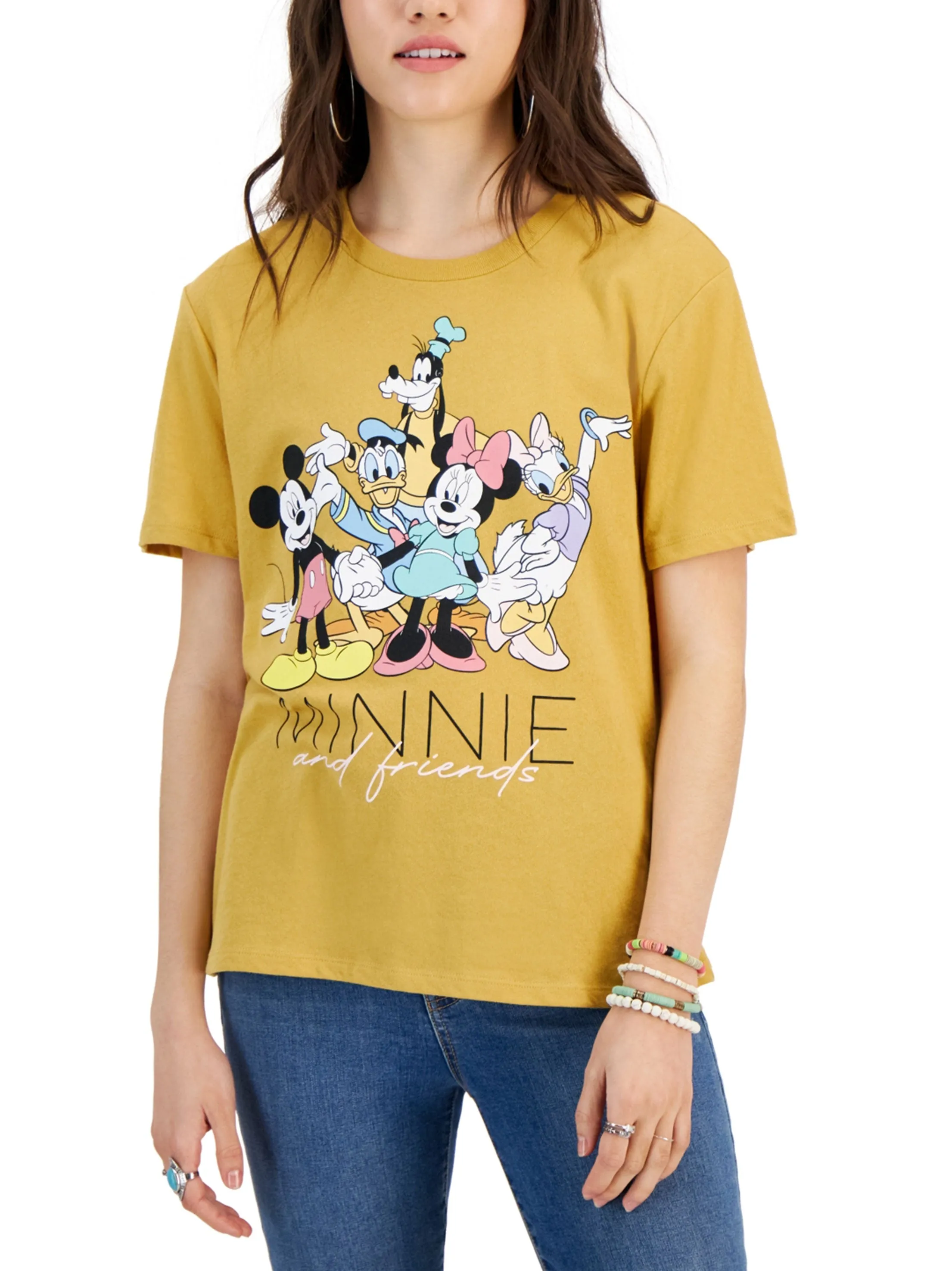 Women's Graphic Printed T-Shirt,Yellow