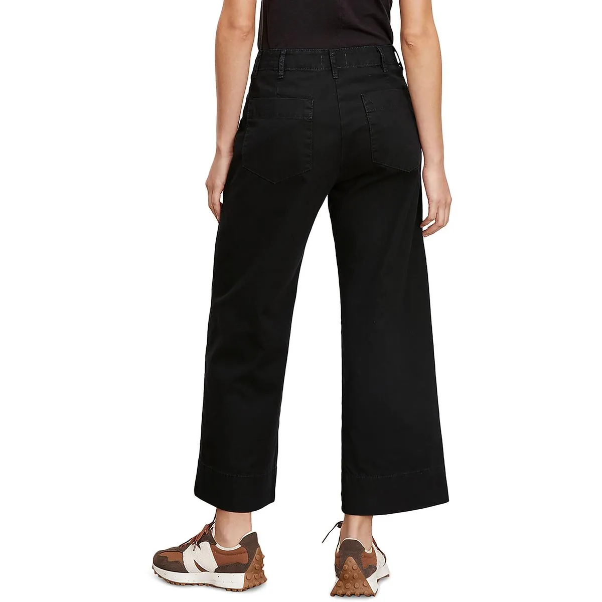 Womens High Rise Cropped Wide Leg Pants