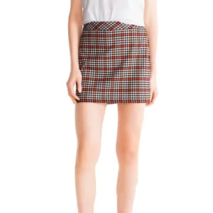 Women's Plaid Mini Skirt,Multi