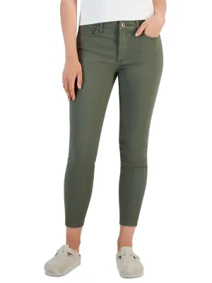 Women's Plain Skinny Ankle Jeans,Olive