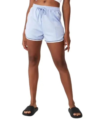Women's Plain Solid Sport Short,Light Blue