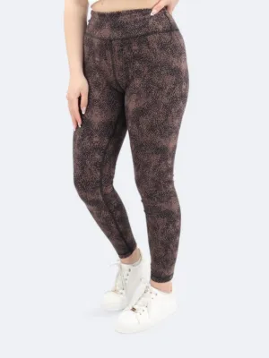 Women's Printed Leggings,Brown
