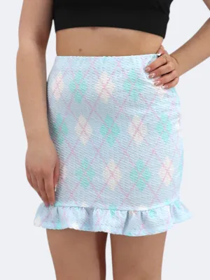 Women's Printed Skirt,Blue
