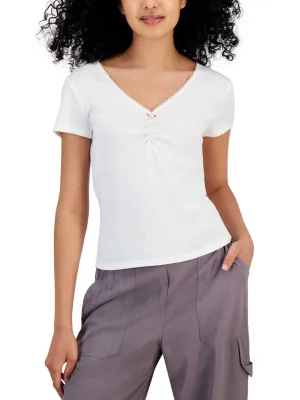 Women's Ruched T-Shirt,White