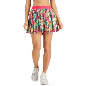 Women's Tropical Printed Pleated Skort,Fuchsia